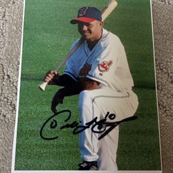 Coco Crisp Autographed 5”x 7” Cleveland Indians Photo