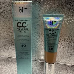 It Blend CC+ Matte Oil-Free Cream (tan) Anti-Aging -  SPF 40  pack of (2)