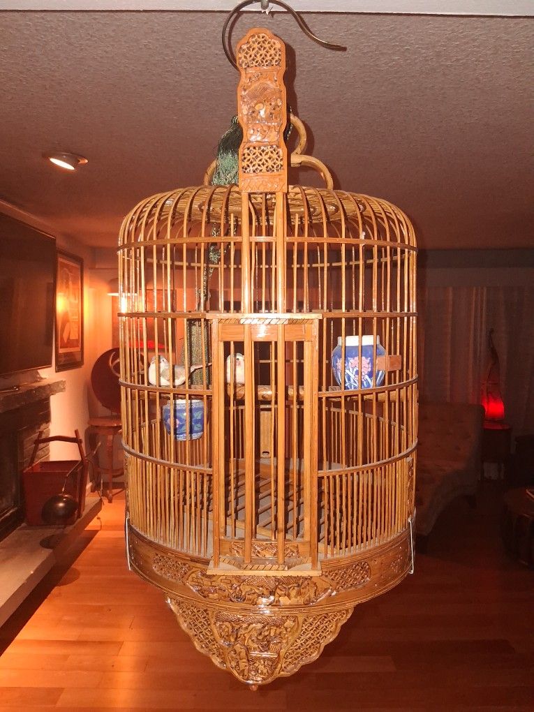 Asian Bamboo Bird Cage