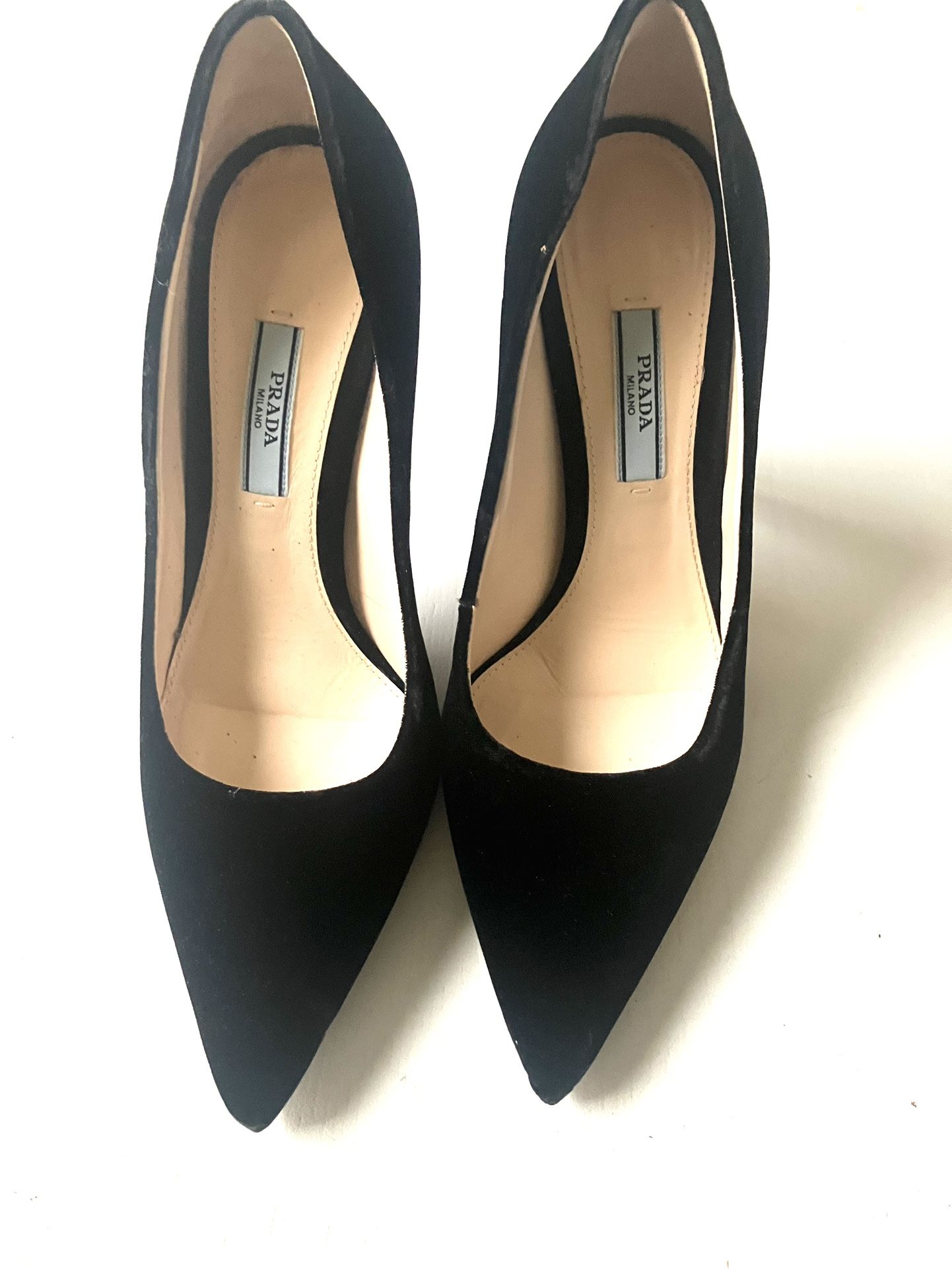 PRADA Black velvet Heels - 37 -$275