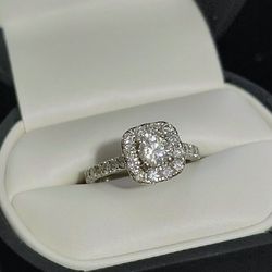 10 K 2CT WEDDING BAND  SIZE 7 WITH LIFETIME WARRANTY