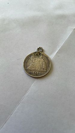 1893 25 Centavos Plata de Guatemala