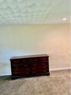 Dresser, glass desk and chair