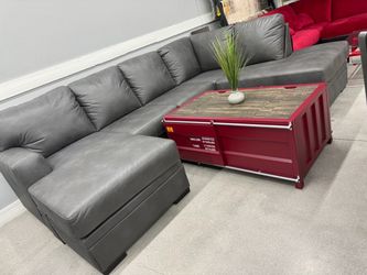Double Chaise Sectional đź©¶ Grey Color