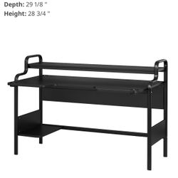 Black IKEA desk