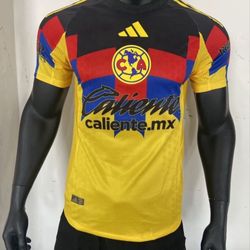 Soccer America america 🦅🦅las home and away local visitante aguilas New Jersey 2025- 2026 fan version player version small to 4xl tricampeon futbo