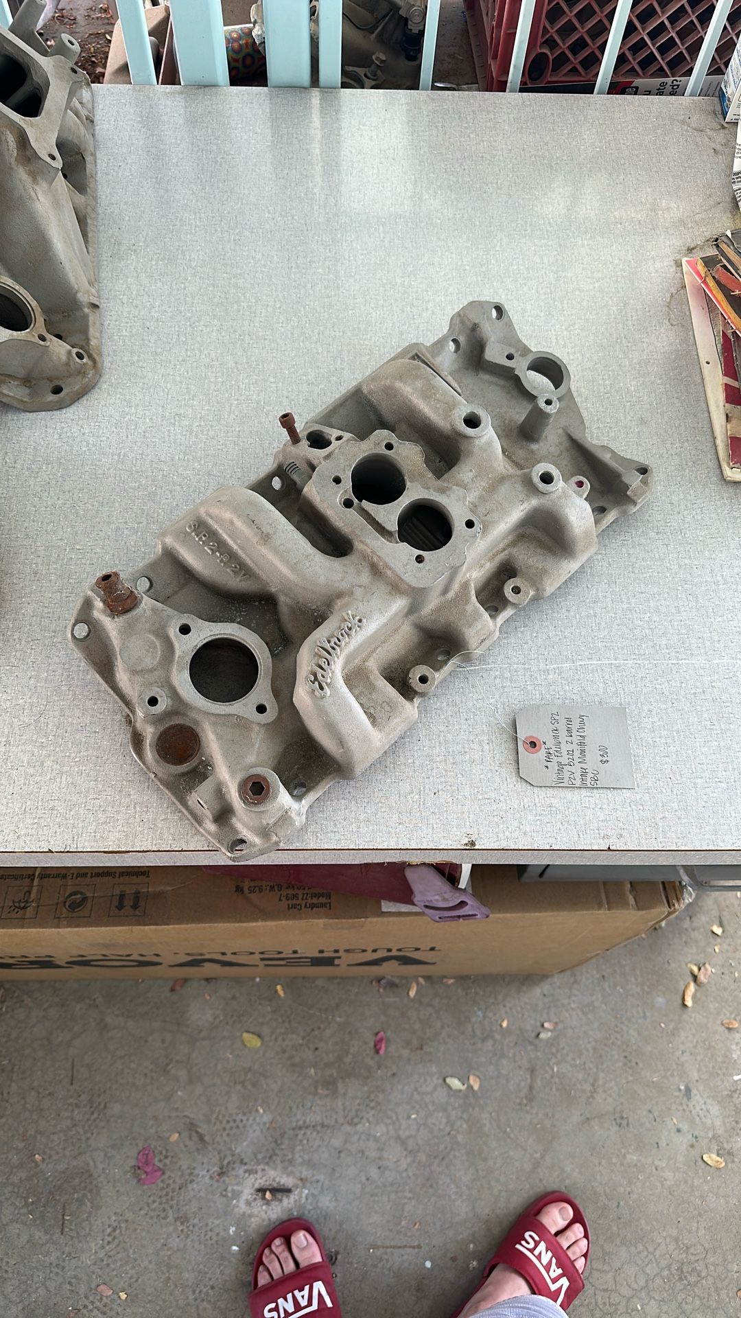 Vintage Edelbrock Sp2 P2V 5201 Small Black Chevy