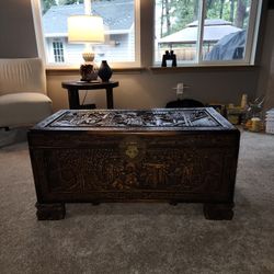 Vintage Hand Carved Chest