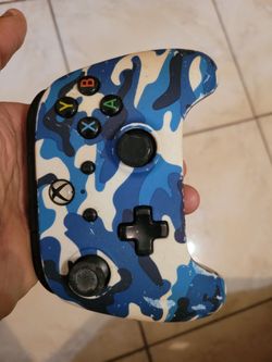 Xbox controller blue camouflage