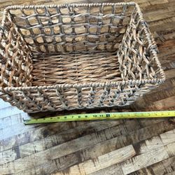 Large - Open Weave - Storage Basket With Handles 