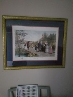 Sunday Morning in Sleepy Hollow by Jennie Brownscombe in after etching by James King