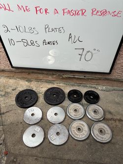 Weight Plate Set – 2x10 lb and 10x5 lb