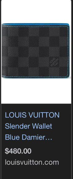 Blue Leather Louis Vuitton Wallet 