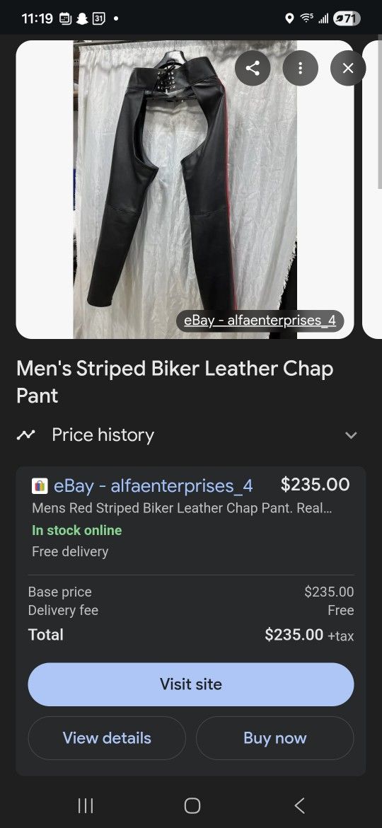 Biker Chaps $100