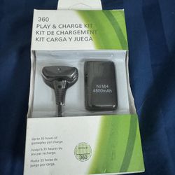 Xbox 360 Rechargeable Battery And Cable 