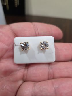 2ct 14k Gold Over Sterling Silver Moissanite 