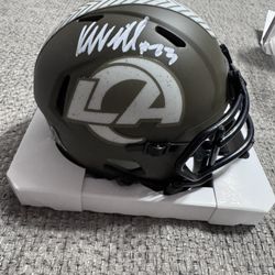 Kyren Williams Signed Autograph LA Rams STS Mini Helmet - Metabilia Coa