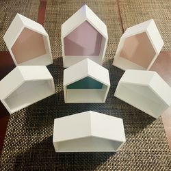 Wooden Box Houses- Craft Supplies