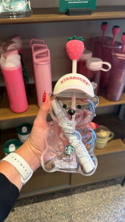Starbucks Pink Bearista Glass