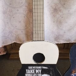 Elvis Wood Guitar Art New 32x12x3/8" Thick