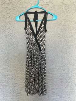 Do & Be Geometric Print Halter Mini/Knee-Length Dress