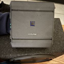 Alpine Amplifier & GL Audio Subwoofer With Box 