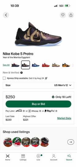 Nike Kobe 5 Protro Year of the Mamba Eggplant