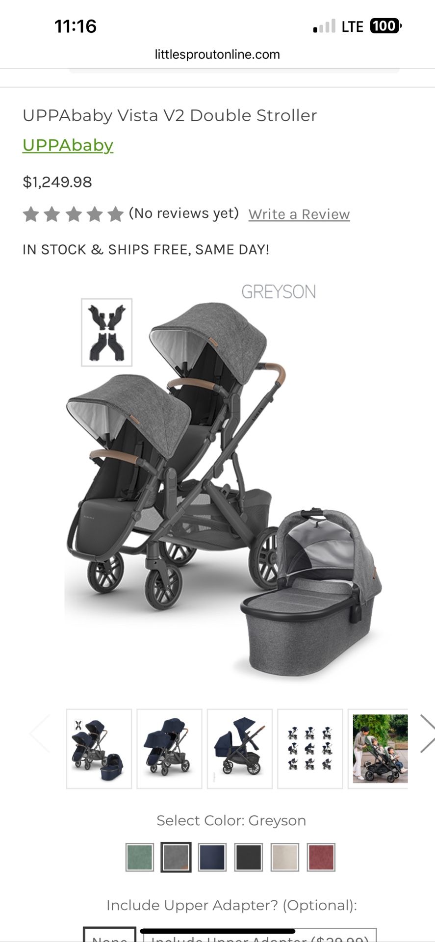 Uppa Baby Double Stroller