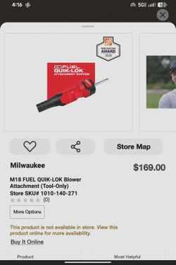 Milwaukee M18 FUEL QUIK-LOK Blower Attachment (Tool Only)