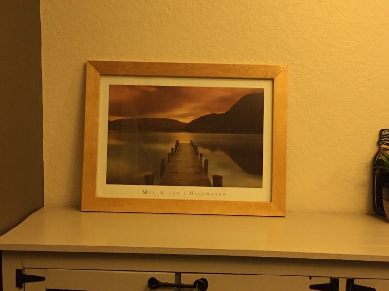 Mel Allen Ullswater framed art 23-1/4"x31"