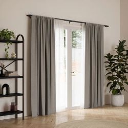 Brand New in Box! Umbra 3/4” Double Curtain Rod, 2-Pack (Matte Black Finish).