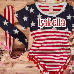 4th Of July Romper Sets