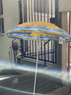 Palm tree tropical print umbrella