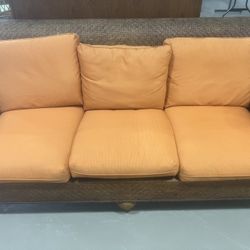 Rattan Sofa by Henry Link