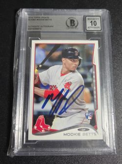 Mookie Betts On Card RC Auto Grade 10