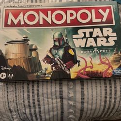 Monopoly, Star Wars, Boba Fett Hasbro Board Game Sealed. Box Has Wear Shown On Photo.