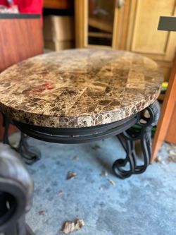 Marble Coffee Table & 2 End Tables – 3-Piece Set