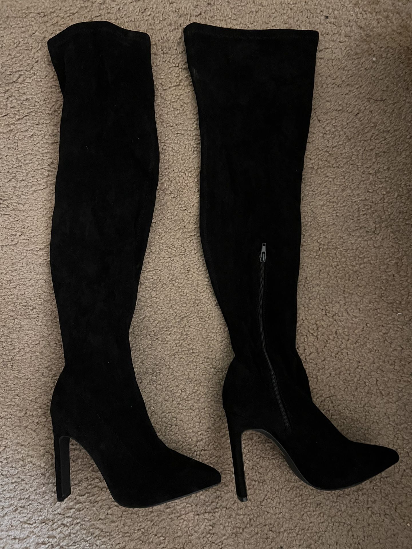Places To Be Over The Knee Boots - Black