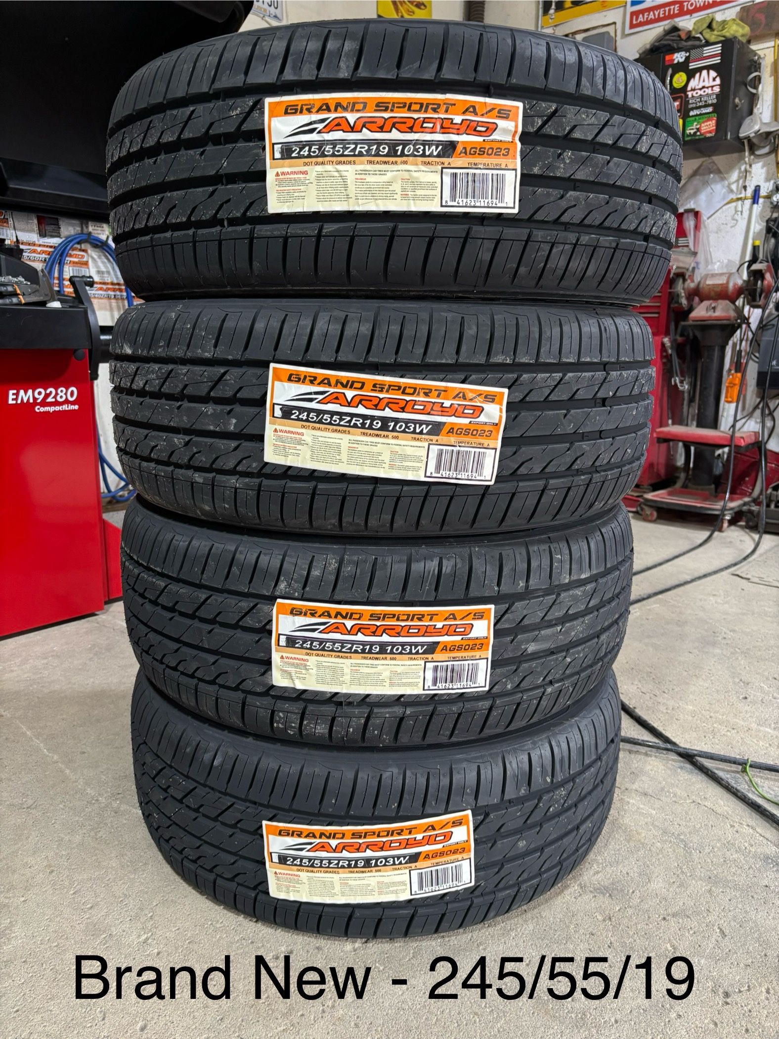 (4) - 245/55/19 Arroyo Grand Sport A/S Tires