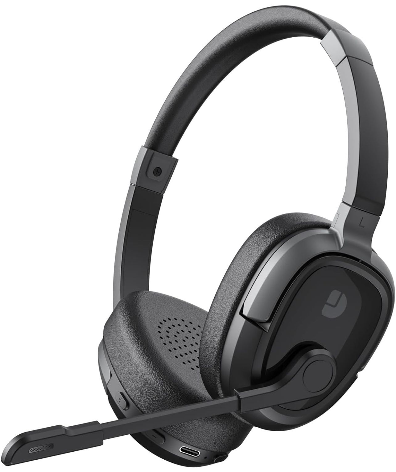 Bluetooth Headset, Bluetooth Headphones with Microphone Mute, 65Hrs Working Time & Bluetooth 5.3 Multipoint Connect Wireless Headset with Mic for Work