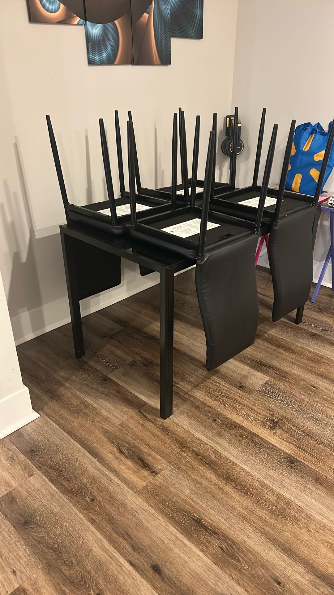 Black Dining Set W/ Chairs