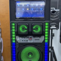 Touch Screen Karaoke Party Speaker With 2 Microphones