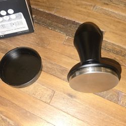 Normcore 58.5mm Coffee Tamper V4 - Spring-loaded Tamper with 15lb / 25lb / 30lbs Replacement Springs - Anodized Aluminum Handle and Stand - Stainless 