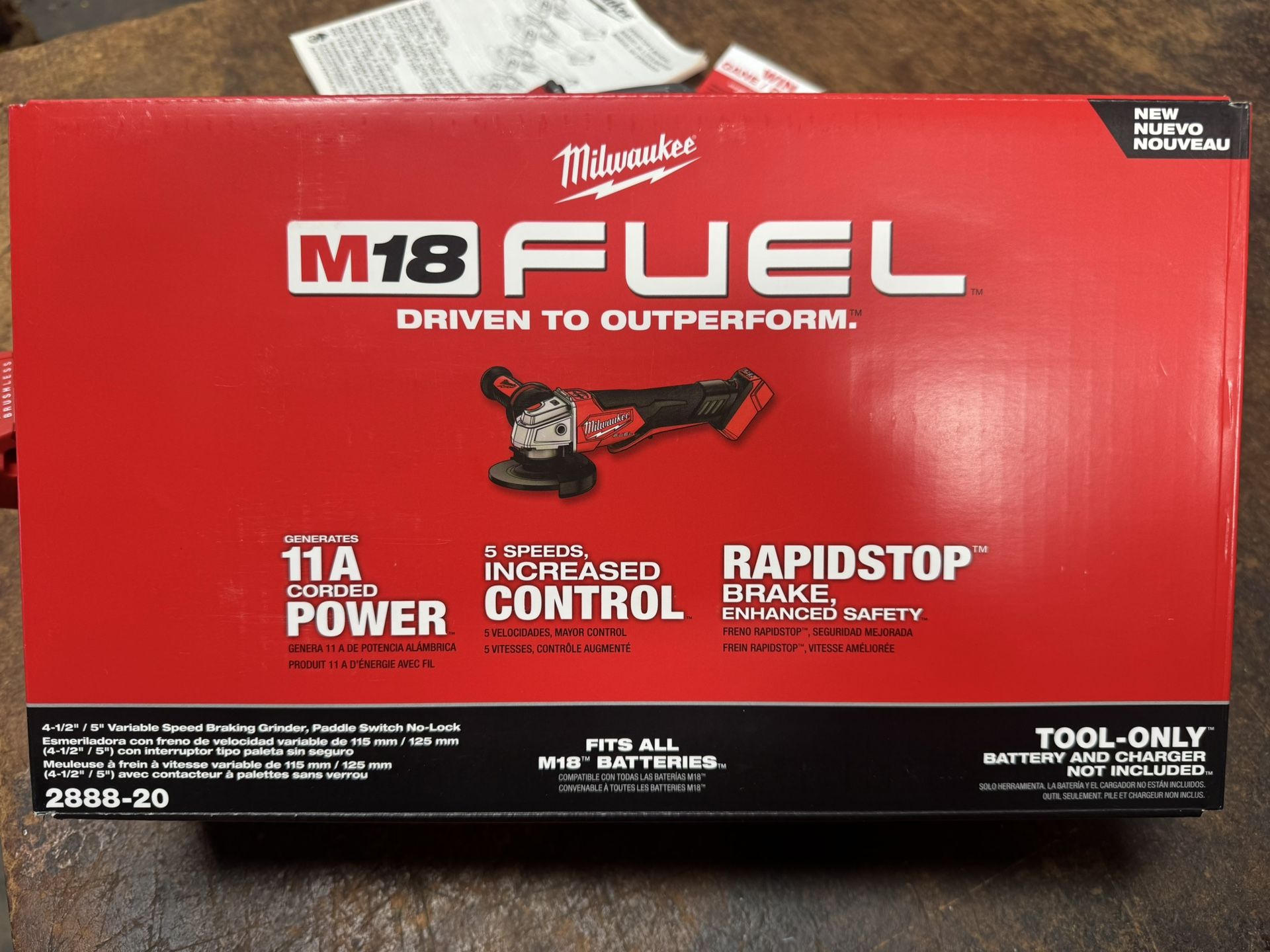New Milwaukee M18 Fuel grinder Variable Speed