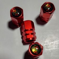Set Of 4 New Wheel Tire Caps Air Valve Stem Cover For Porsche Car