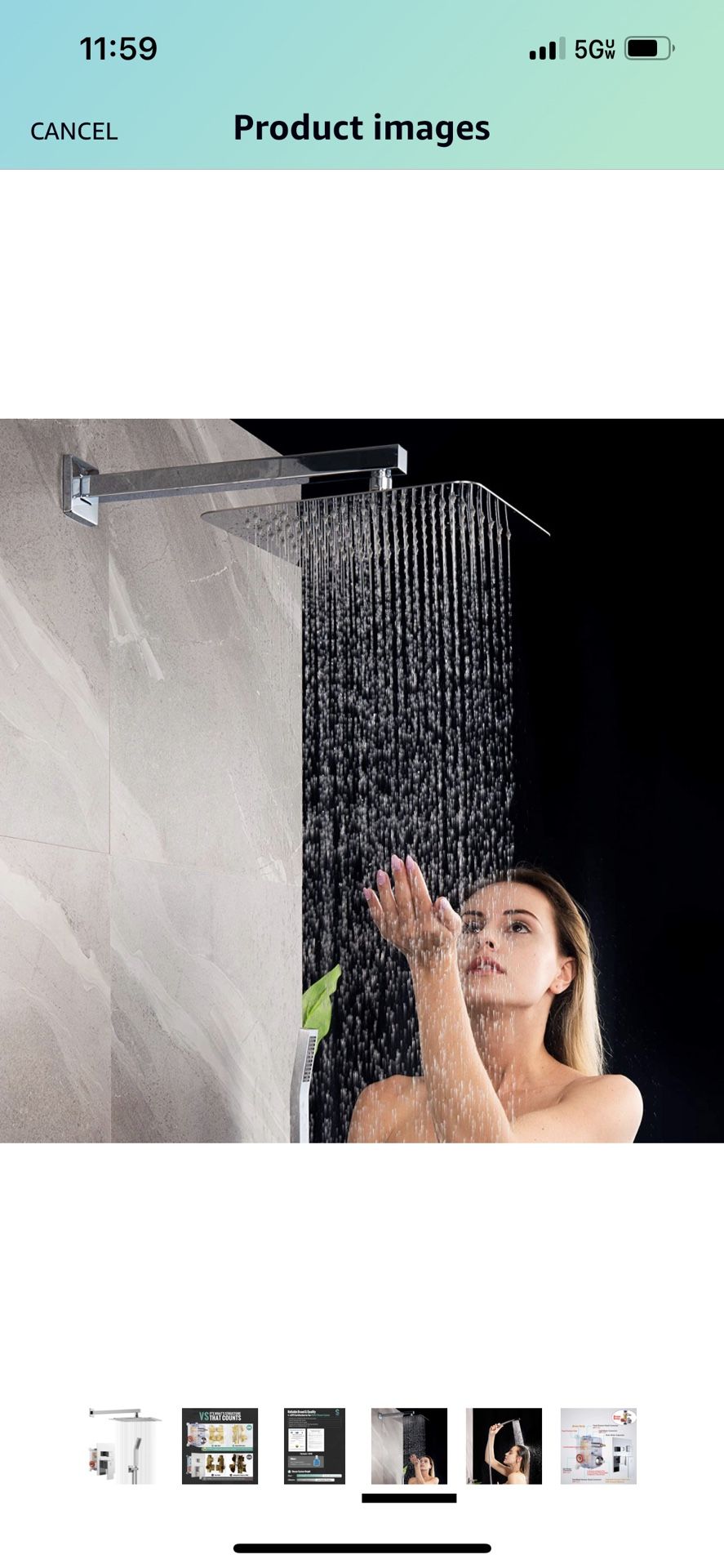 SR SUN RISE SRSH F5043 Bathroom Luxury Rain Mixer Combo Set Wall Mounted Rainfall Shower Head System Polished Chrome, (Contain Faucet Rough in Valve B Home improvement