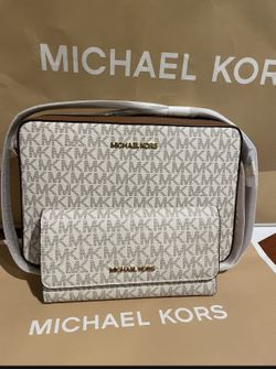 Authentic!! Brand New!!! Michael Kors Crossbody Purse With Matching Wallet 