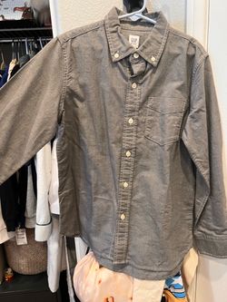 Boys gap grey button down size 8
