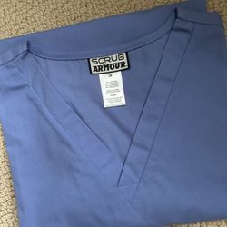 Women’s 2X Light Blue Scrub Top by “Scrub Armour” NEW!