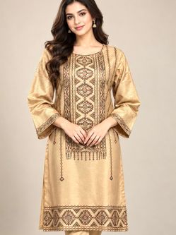 Viscous embroidered kurti /top